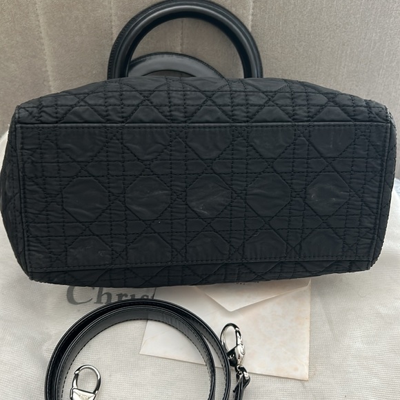 Vintage Lady Dior Cannage Nylon Quilted 2-Way Handbag - Picture 5 of 16